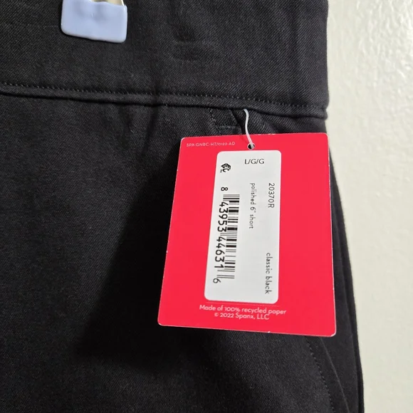 Spanx‎ Polished Shorts, 6" L Black Basic Minimalist Chic